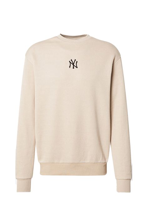 New Era Oversized New York Yankees MLB League Essential Midi Crewneck Sweatshirt Ecru Men NEW ERA | Sweatshirts | 60675773-